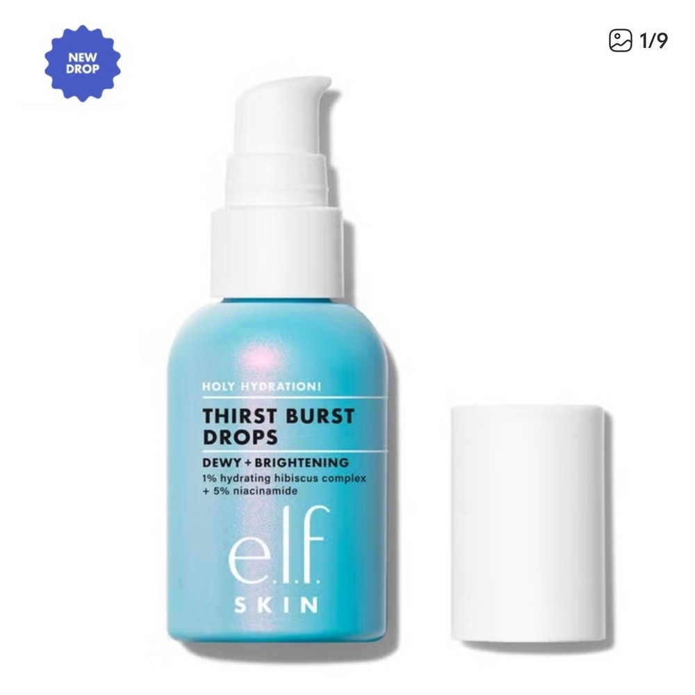 ELF Skin Holy Hydration! Thirst Burst Dewy + Brightening Drops 1 fl oz BNIB